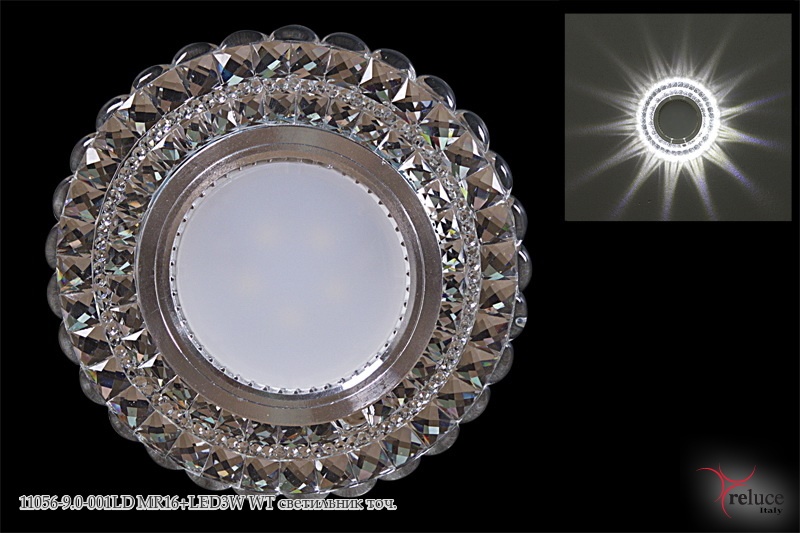 11056-9.0-001LD MR16+LED3W WT светильник точ. Улыбка Света