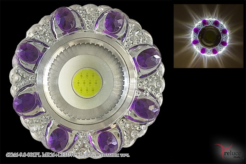 42246-9.0-001PL MR16+LED3W CL/PP светильник точ. Улыбка Света